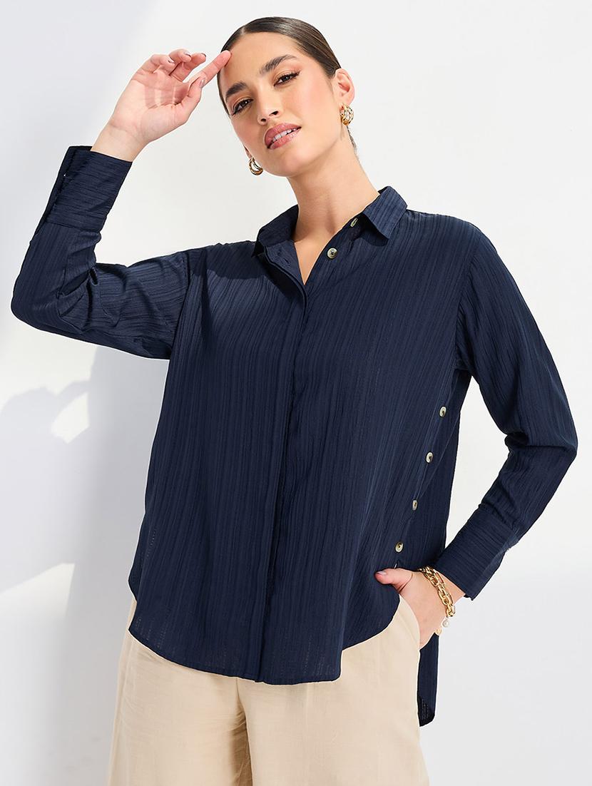 women self design regular shirt - 20501218 -  Zoom Image - 0