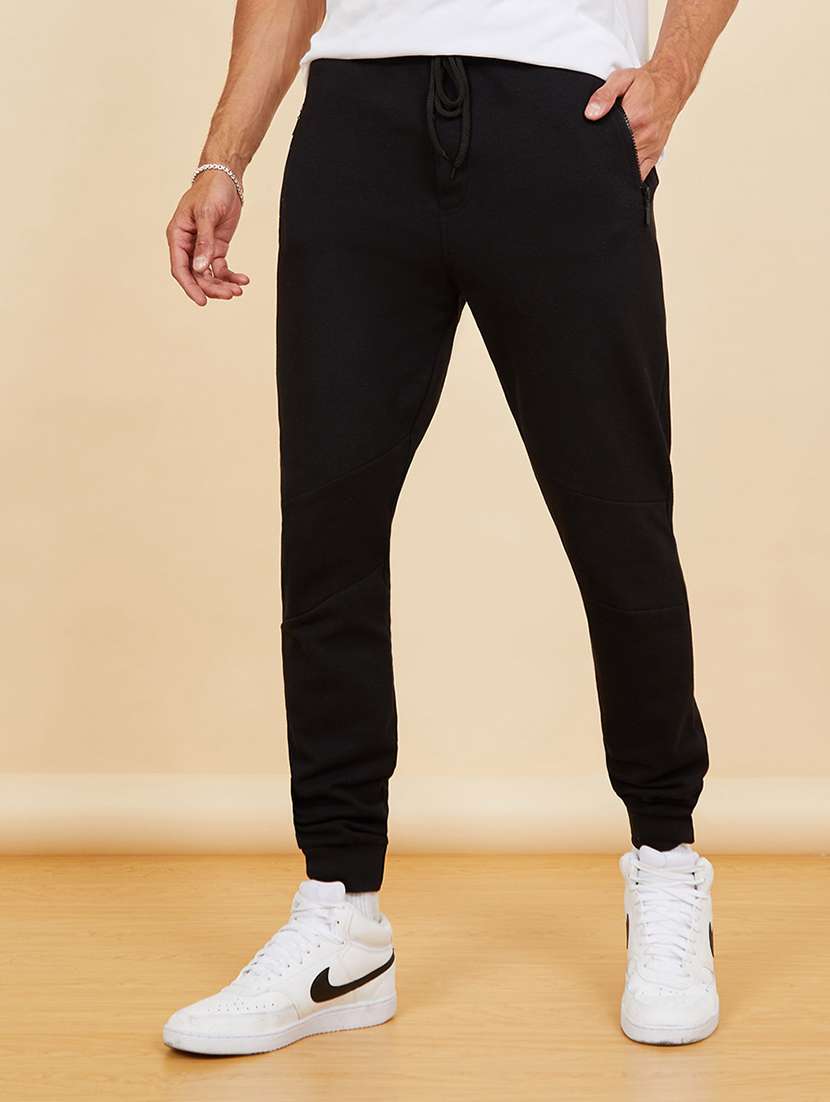 men solid jogger