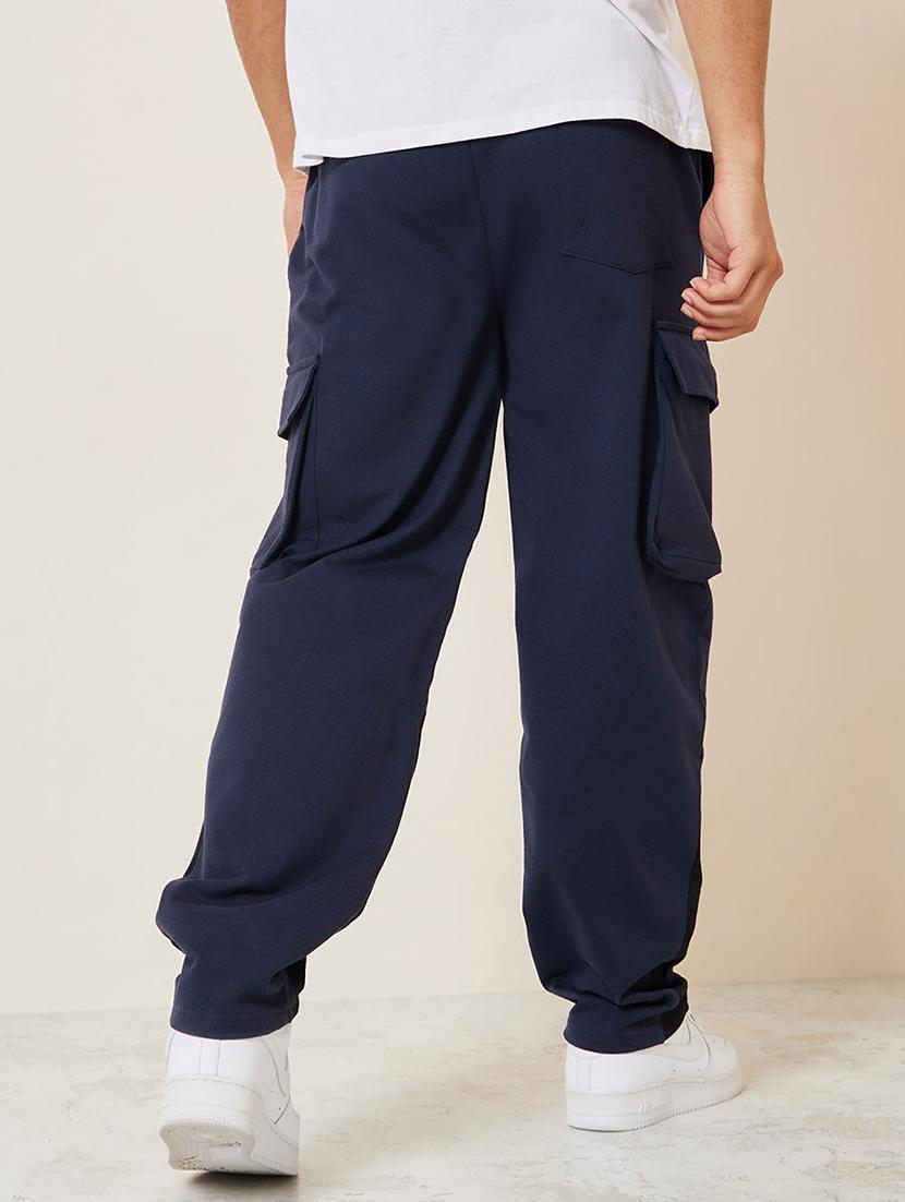 men solid cargo mid rise jogger - 20501259 - Standard Image - 2
