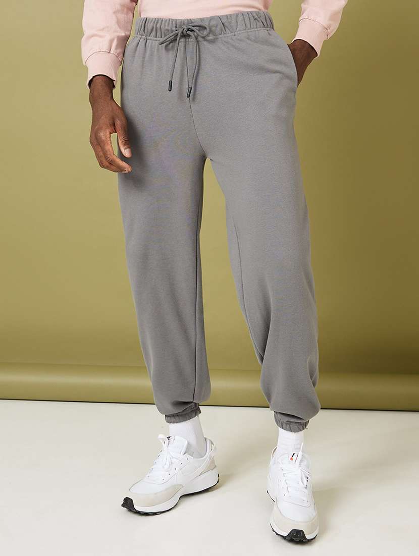 men solid jogger