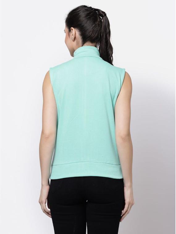 ai aqua solid sleeveless jacket - 20501486 - Standard Image - 2