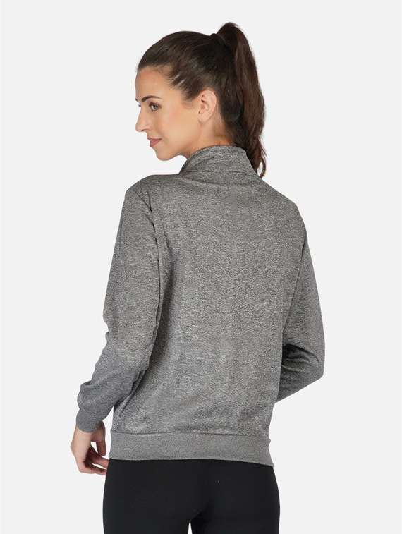 grey stand collar regular jacket - 20501515 - Standard Image - 2