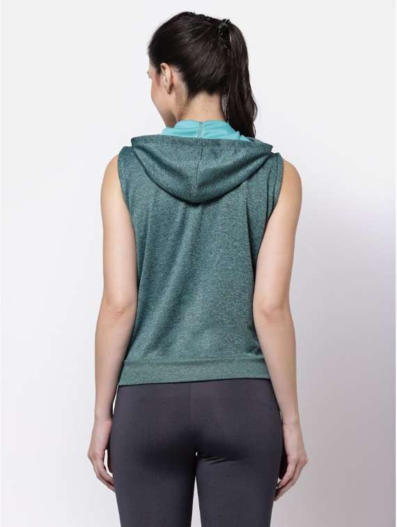 sea green hooded regular jacket - 20501521 -  Standard Image - 2