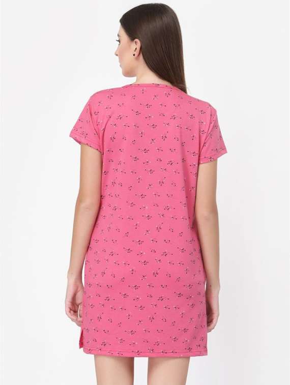 women pink printed sleepshirt - 20501543 - Standard Image - 2