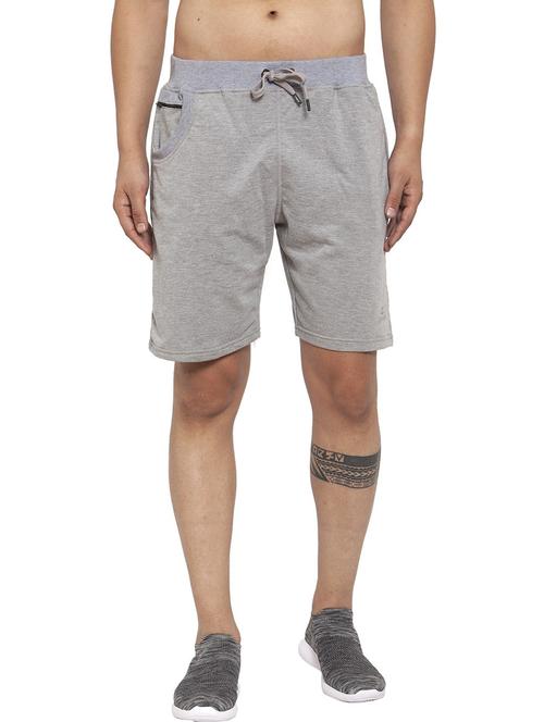 men melange cotton bermudas shorts - 20501574 - Standard Image - 0