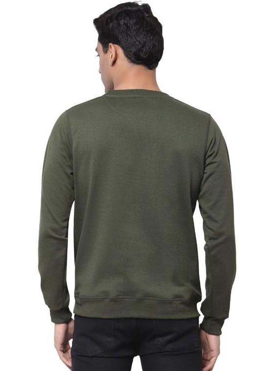 men solid cotton regular sweatshirt - 20501639 - Standard Image - 2