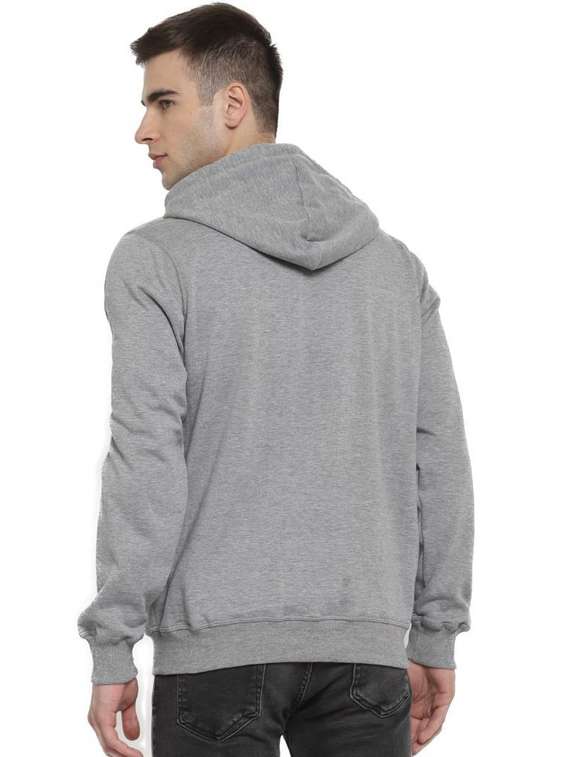 men melange cotton hooded sweatshirt - 20501641 - Standard Image - 2