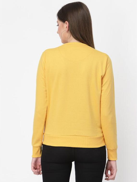 yellow round neck regular sweatshirt - 20501668 - Standard Image - 2
