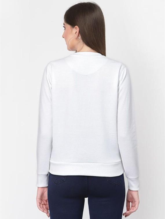 white solid regular sweatshirt - 20501670 - Standard Image - 2
