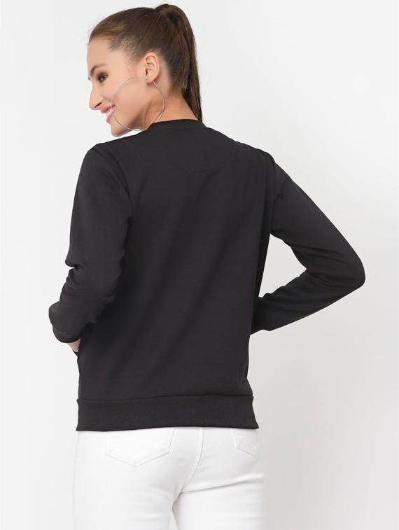 black solid regular sweatshirt - 20501678 - Standard Image - 2