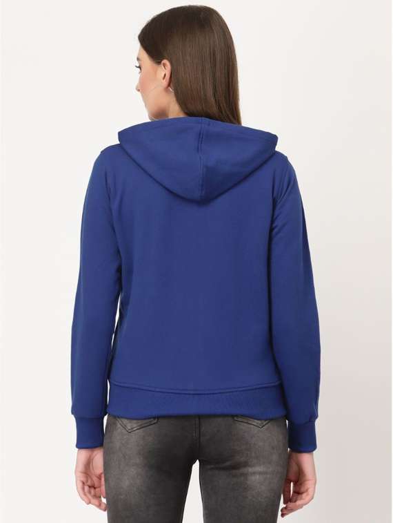 blue solid hooded regular sweatshirt - 20501685 -  Standard Image - 2