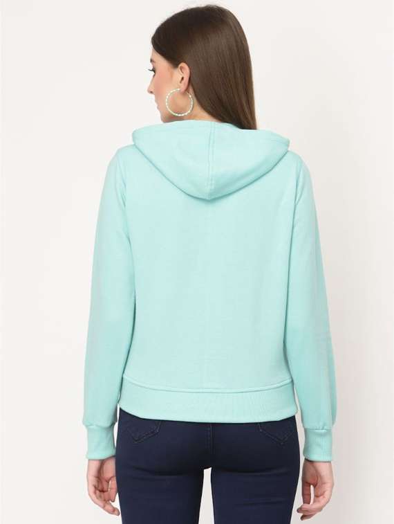 light blue solid hooded sweatshirt - 20501708 - Standard Image - 2