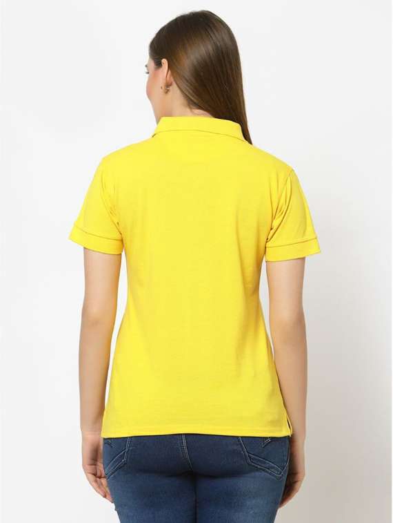 yellow solid polo tees - 20501798 -  Standard Image - 2