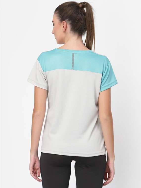 women's color block crew neck t-shirt - 20501836 - Standard Image - 2