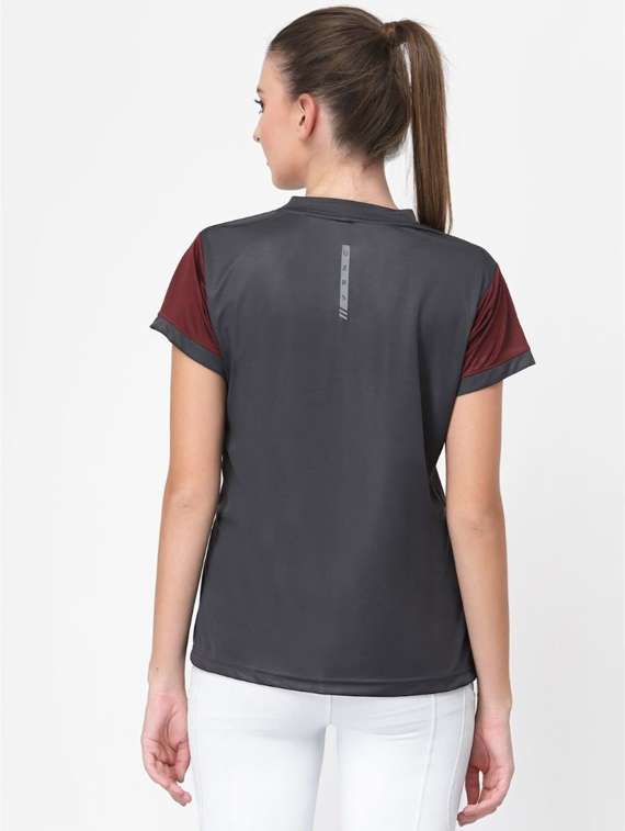 women's color block crew neck t-shirt - 20501846 - Standard Image - 2