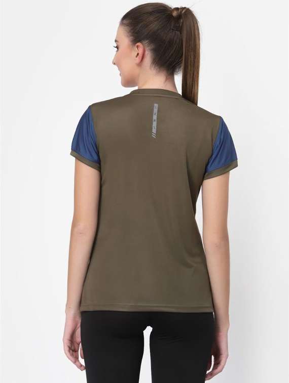 women's color block crew neck t-shirt - 20501852 - Standard Image - 2