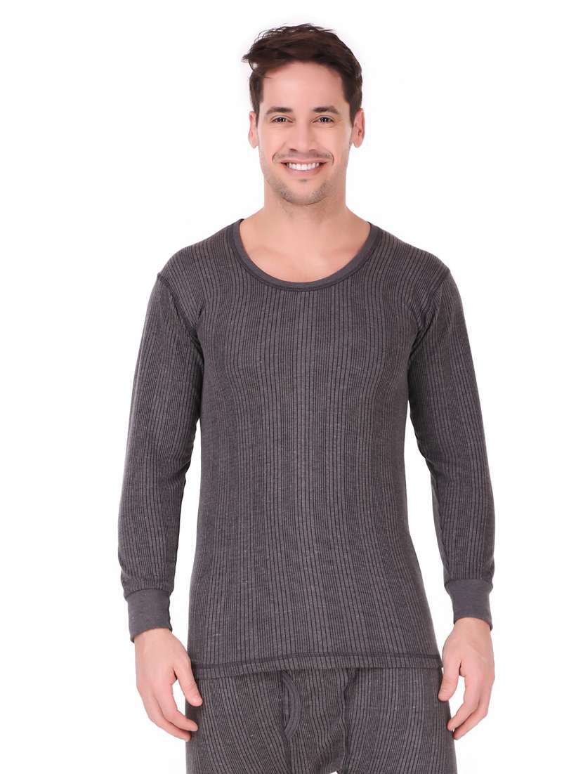 men solid top and bottom thermal set - 20501873 - Standard Image - 2