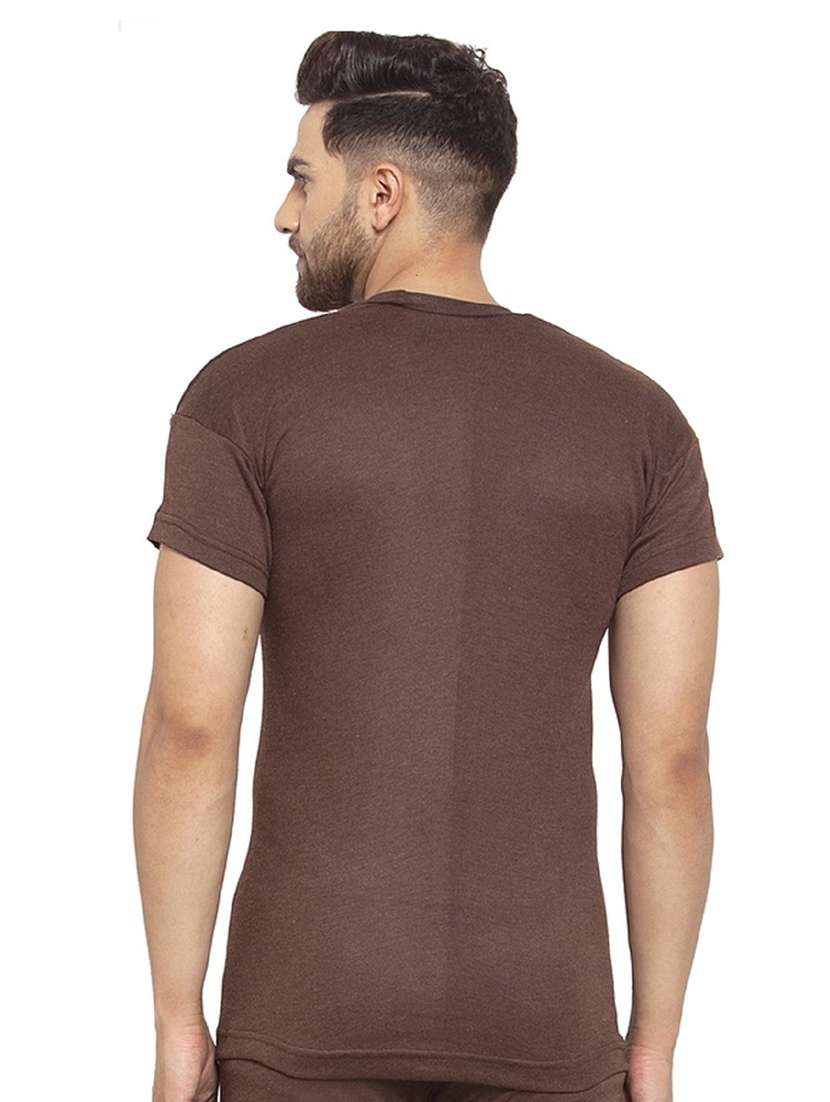 brown cotton thermal top - 20501909 -  Standard Image - 2