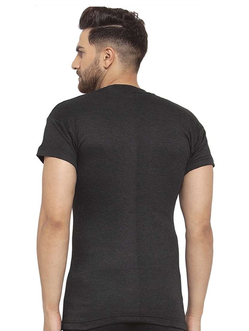 black cotton thermal top - 20501910 - Standard Image - 2