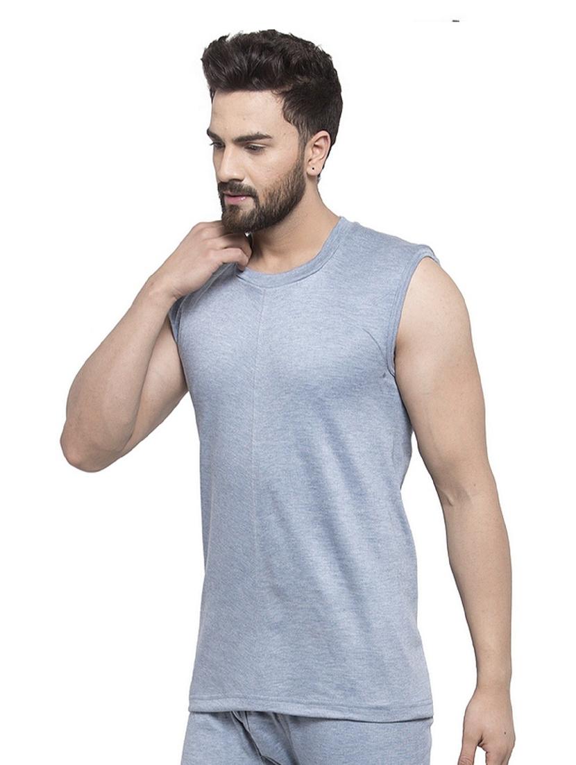 grey cotton thermal top - 20501926 - Standard Image - 2