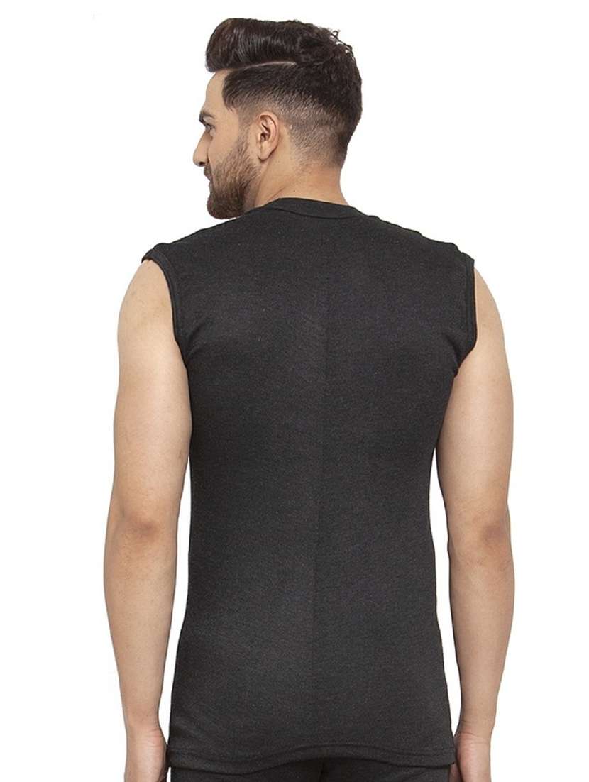 black cotton thermal top - 20501930 -  Standard Image - 2