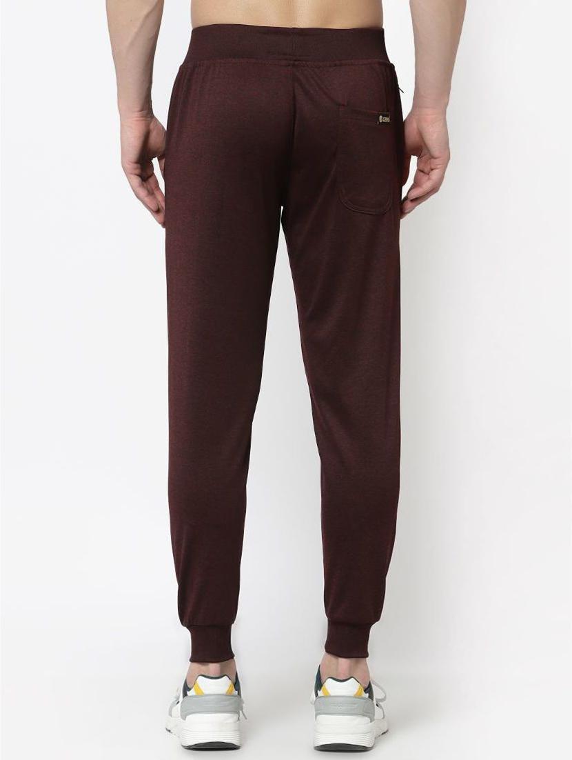 men coffee brown solid mid rise jogger - 20502165 -  Standard Image - 2