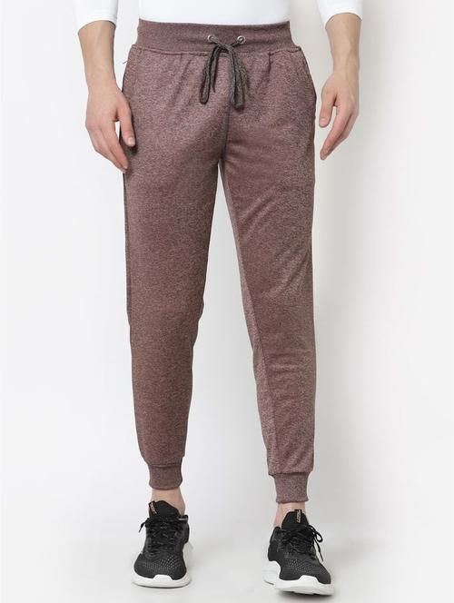 men brown solid mid rise jogger - 20502168 - Standard Image - 0