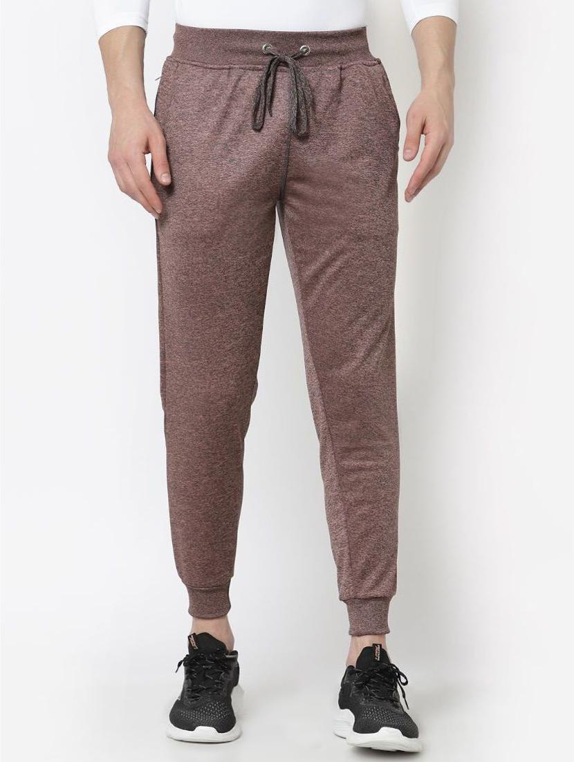 men brown solid mid rise jogger - 20502168 - Zoom Image - 0