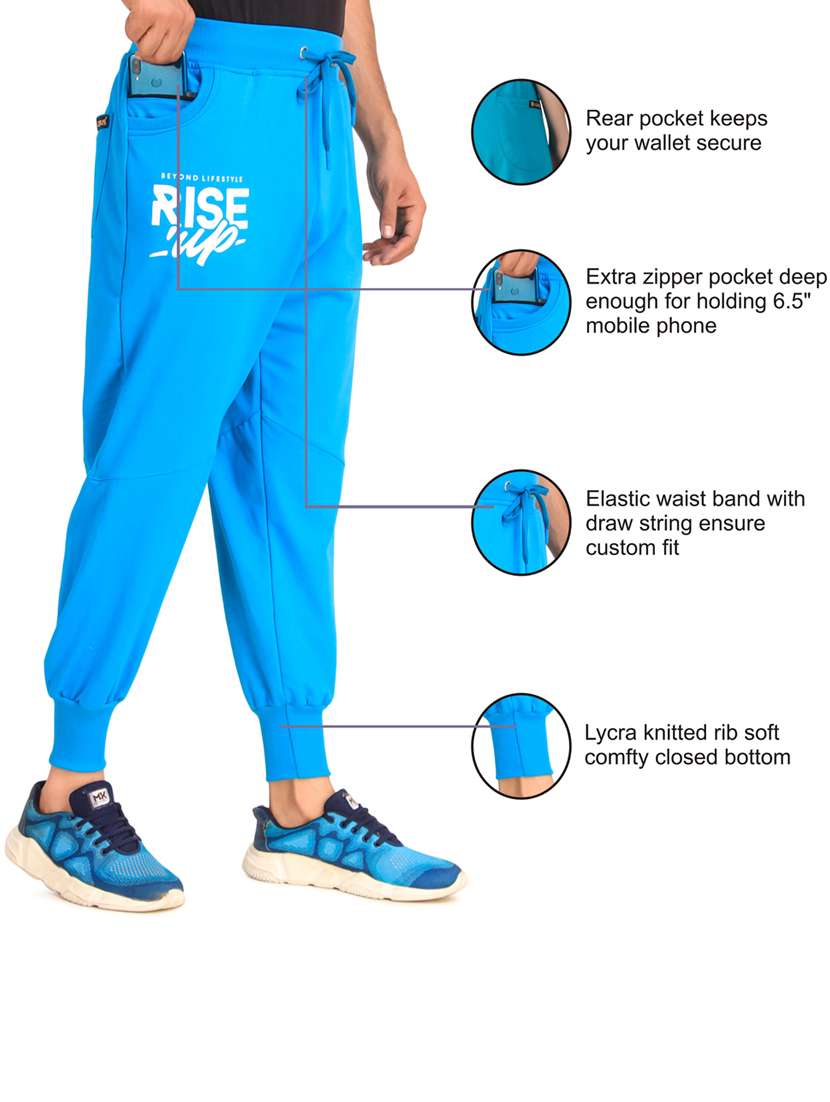 men light blue cotton blend joggers - 20502218 -  Standard Image - 2