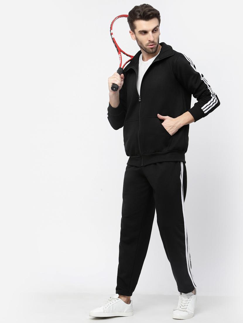 men side striped full length track suit
