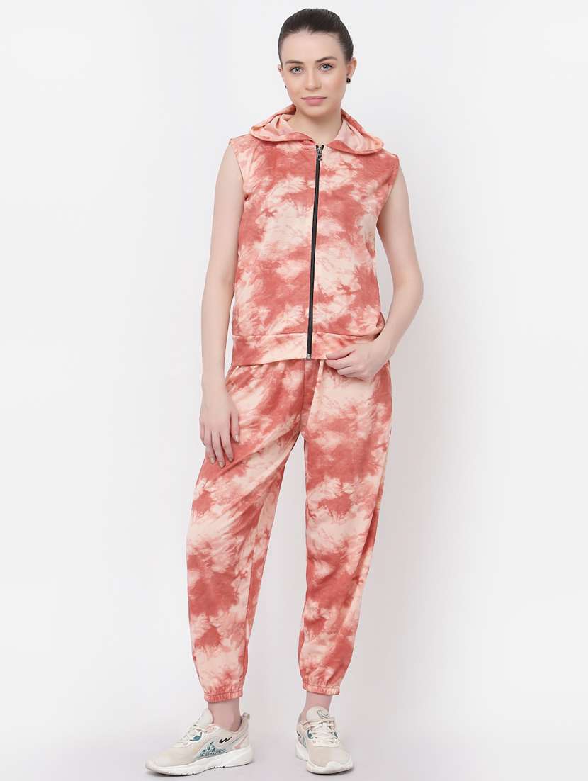 women peach jacket and trouser co-ord set 