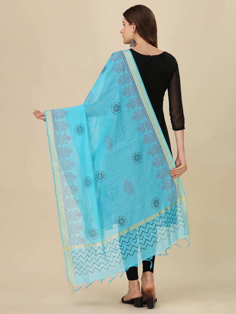 turquoise printed dupatta - 20502788 - Standard Image - 2