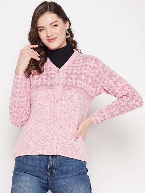 women rosewater wool blend cardigan - 20506885 - Standard Image - 0