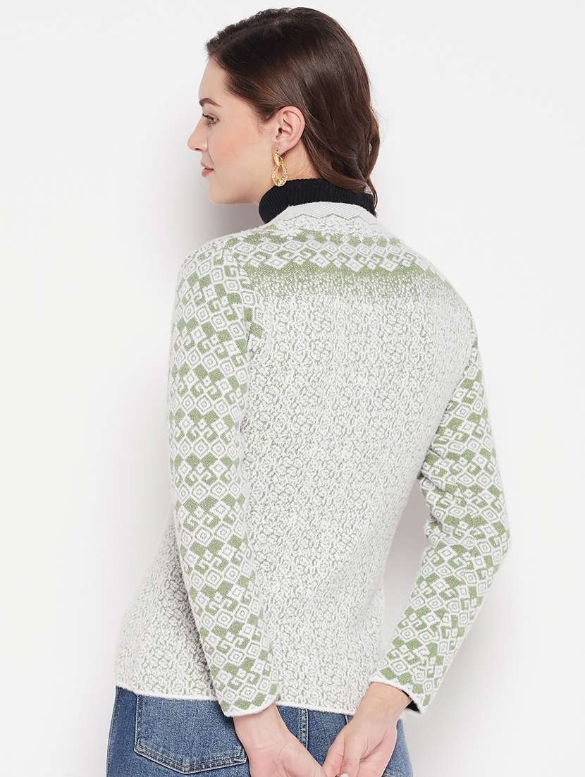 women multi colored wool blend cardigan - 20506886 -  Standard Image - 2