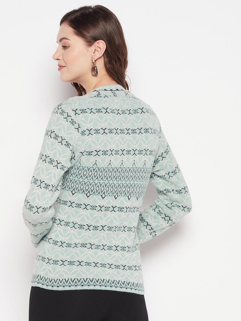 women green wool blend cardigan - 20506889 - Standard Image - 2
