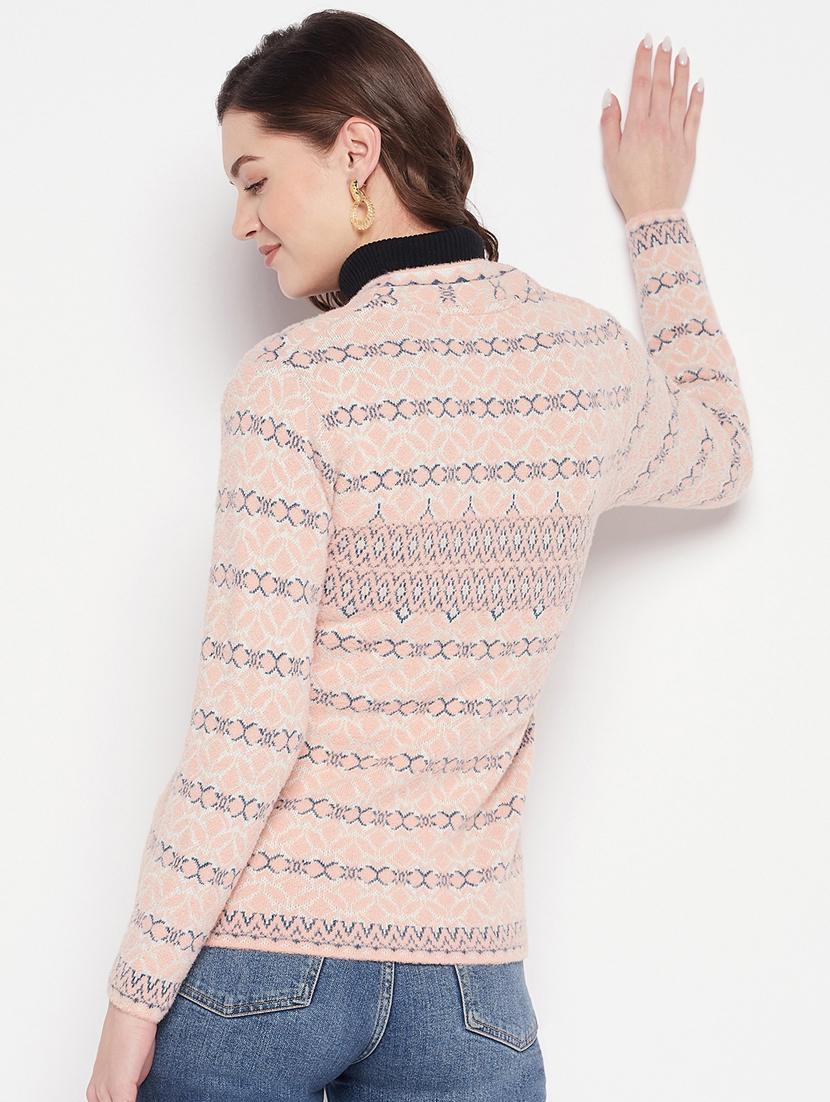 women peach wool blend cardigan - 20506890 - Standard Image - 2
