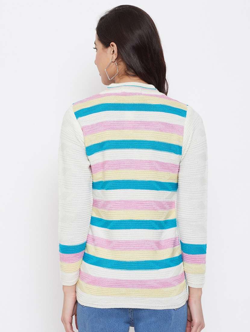 women multi colored wool blend cardigan - 20506985 - Standard Image - 2