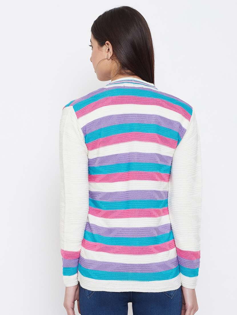 women multi colored wool blend cardigan - 20506988 - Standard Image - 2