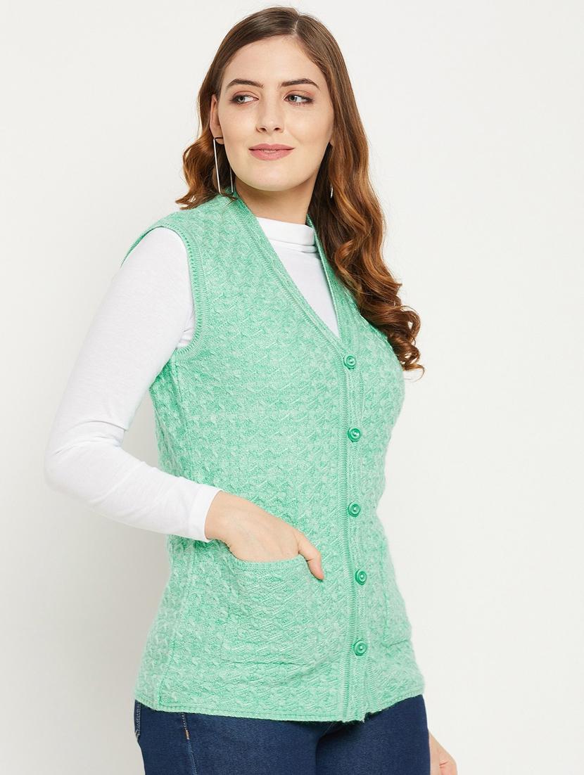 women ai aqua sleeveless cardigan - 20507033 - Standard Image - 2