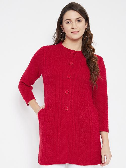 women red wool blend cardigan - 20507042 -  Standard Image - 0