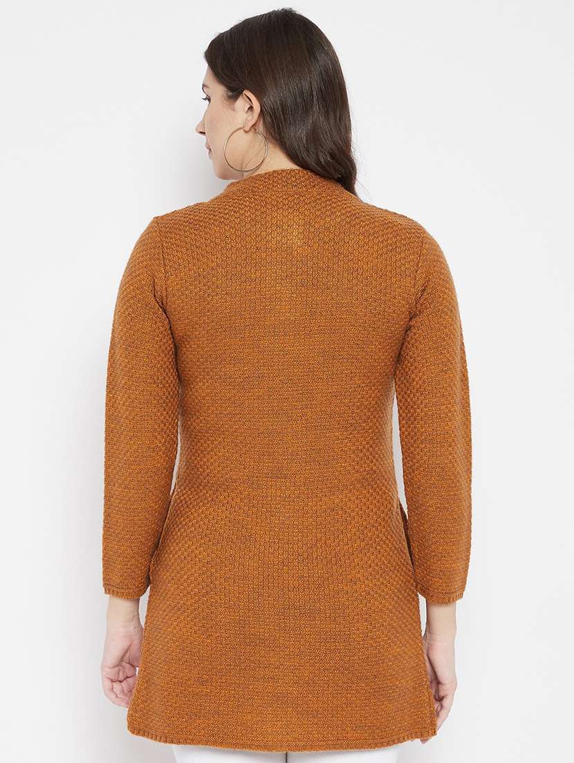 women bronze wool blend cardigan - 20507049 -  Standard Image - 2