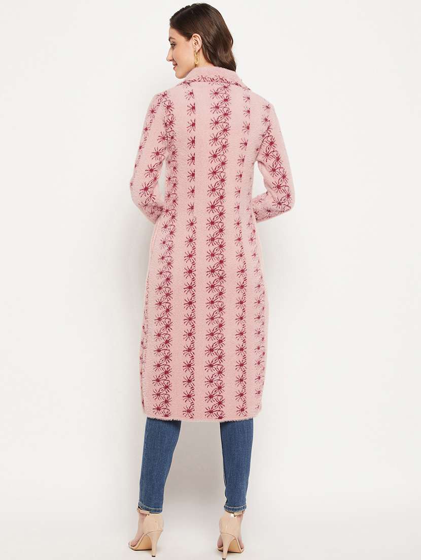 women pink wool blend cardigan - 20507184 - Standard Image - 2