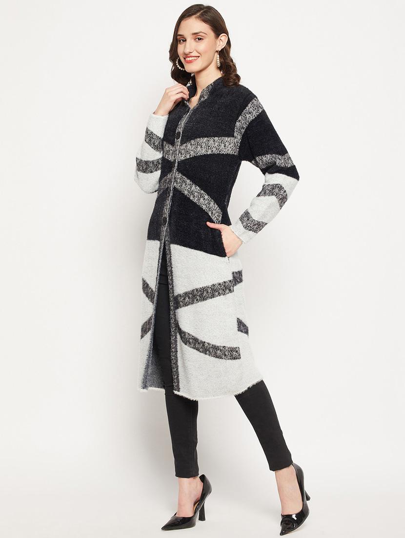 women multi colored striped cardigan - 20507205 - Standard Image - 2
