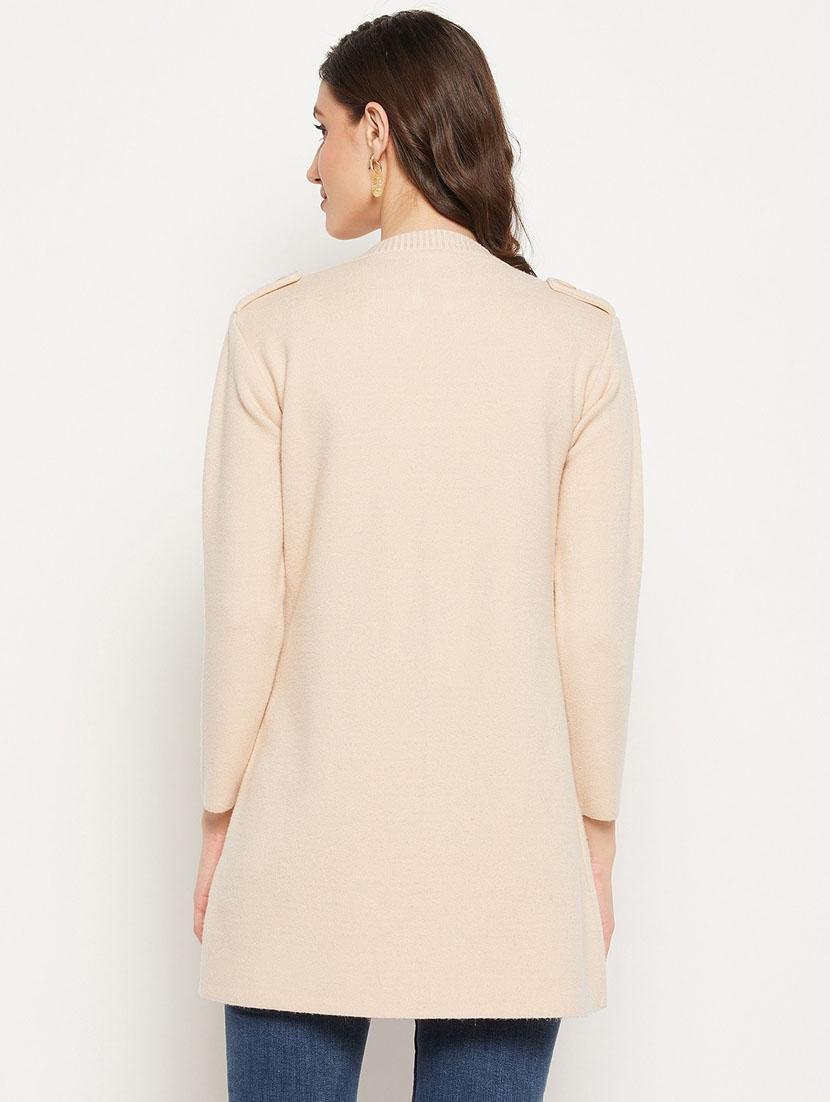 women beige wool blend cardigan - 20507227 - Standard Image - 2
