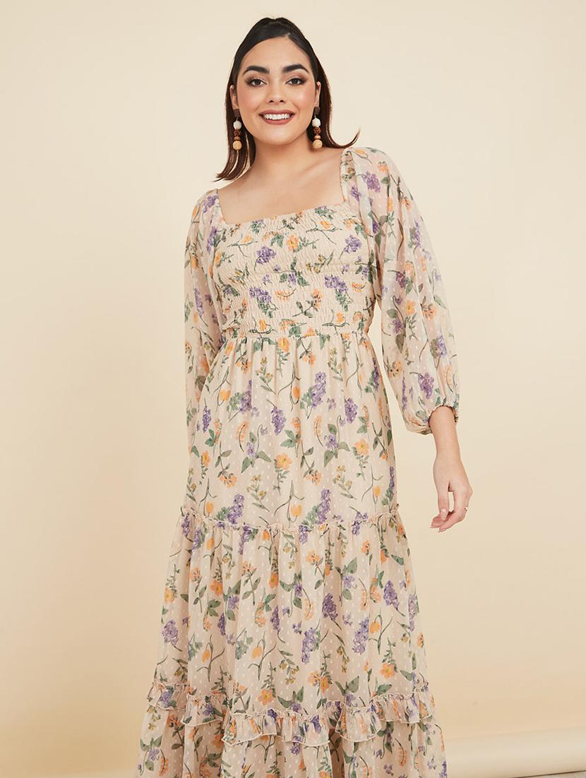 women floral tiered maxi dress - 20507447 - Standard Image - 2