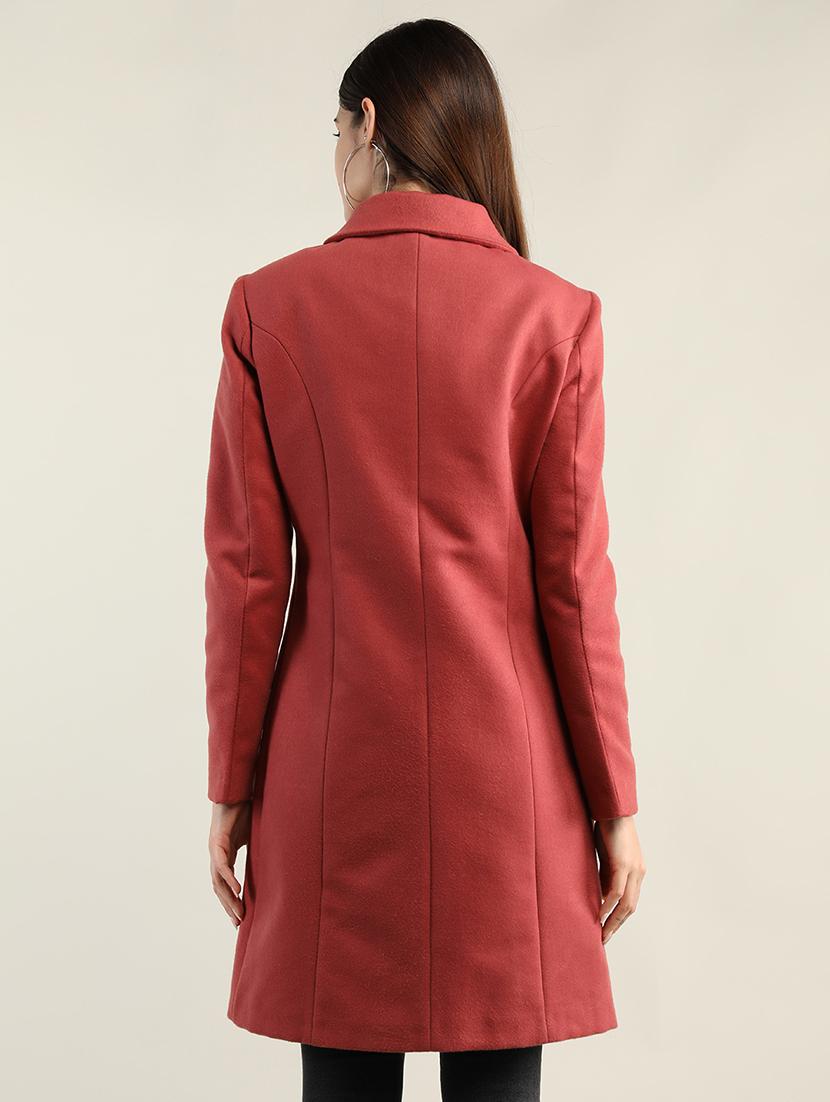 women red tweed pea coat - 20507806 - Standard Image - 2