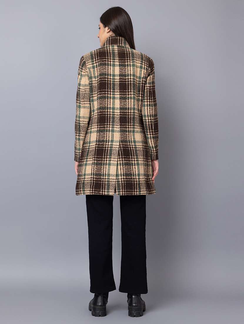 women multi colored tweed overcoat - 20507893 - Standard Image - 2