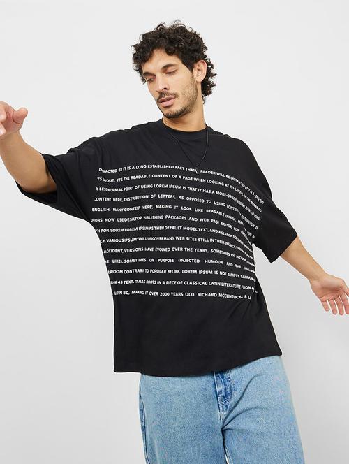 men's front printed oversized t-shirt - 20507962 - Standard Image - 0