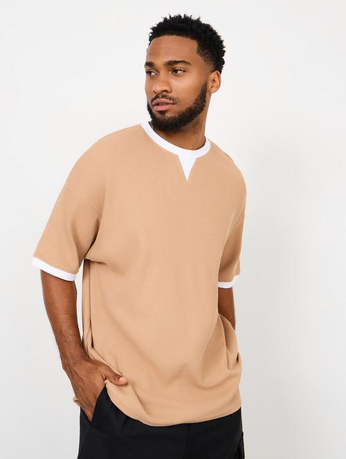 men's solid oversized t-shirt - 20508037 - Standard Image - 0