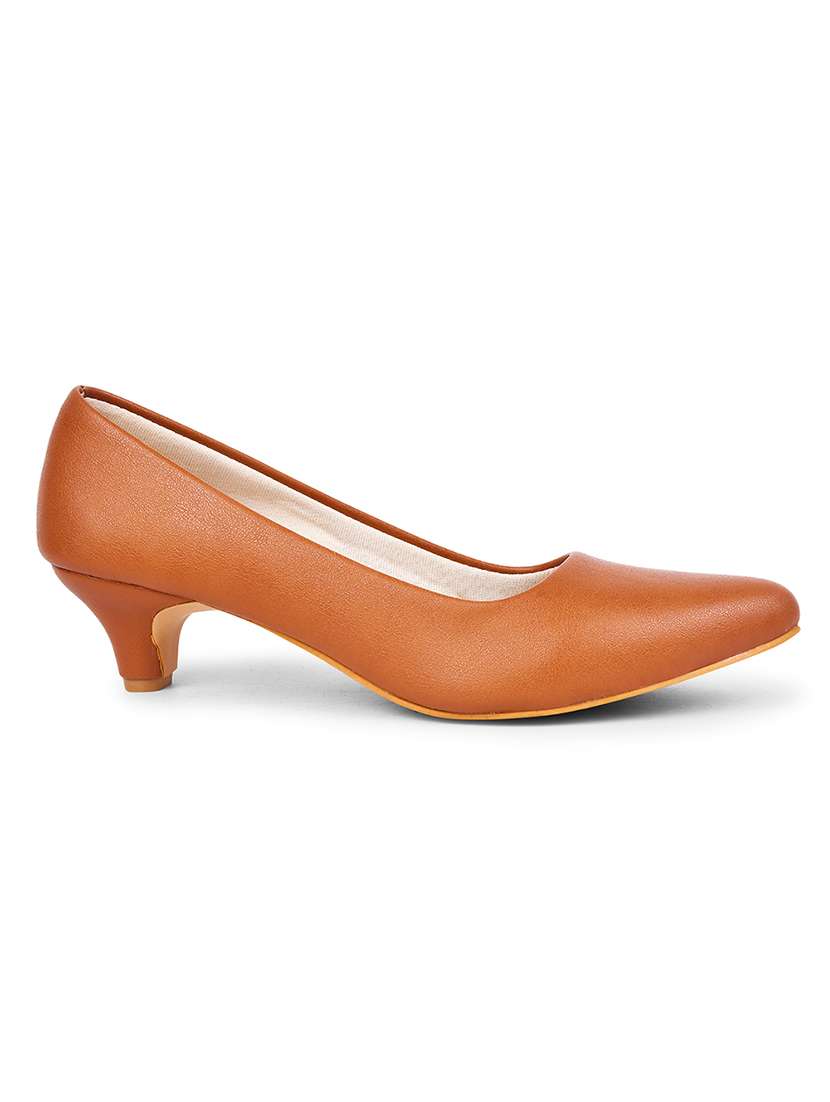 women brown slip on pump - 20508407 -  Standard Image - 2